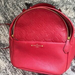 Louis Vuitton monogram Sorbonne backpack red
